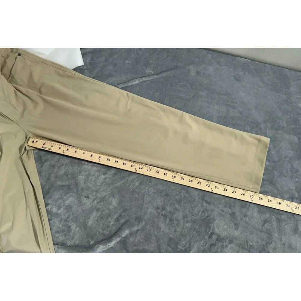 Lululemon ABC Classic Fit Pants Mens 30x28 Beige Khaki Straight Warpstreme